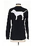 Victoria's Secret Pink 100% Cotton Black Long Sleeve T-Shirt Size XS - photo 2