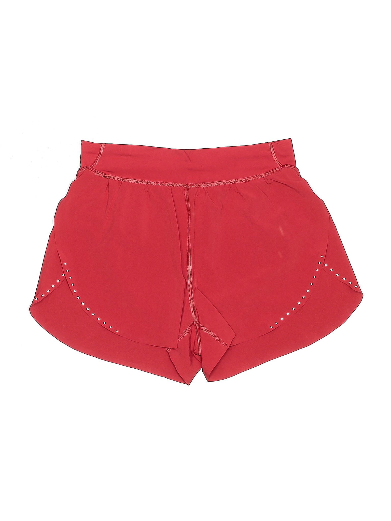 Lululemon Athletica Solid Red Athletic Shorts Size 4