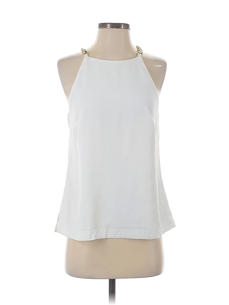 Pre-owned Lilly Pulitzer Tank Top White Halter Neckline Tops