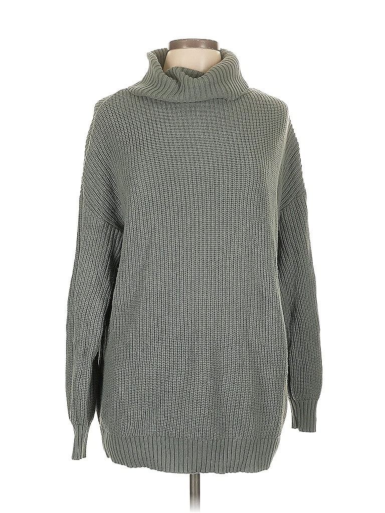 Belle By Kim Gravel Gray Turtleneck Sweater Size L - photo 1