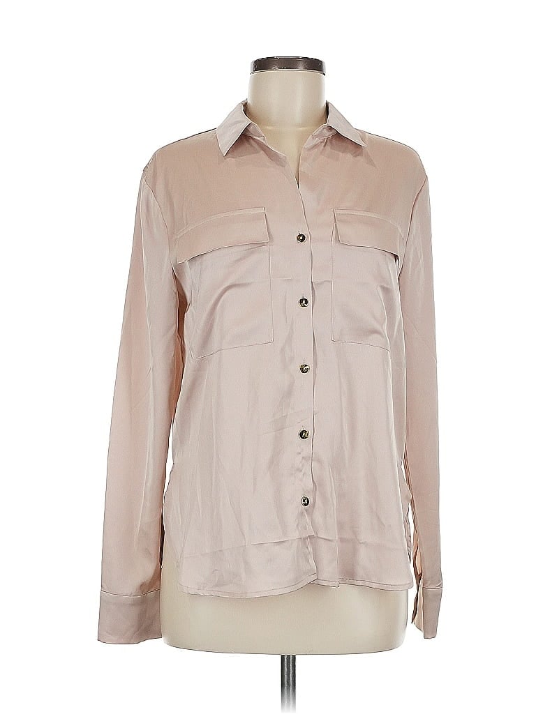 Alexia Admor Tan Long Sleeve Blouse Size 6 - photo 1