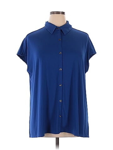 H By Halston Short Sleeve Blouse (view 1)