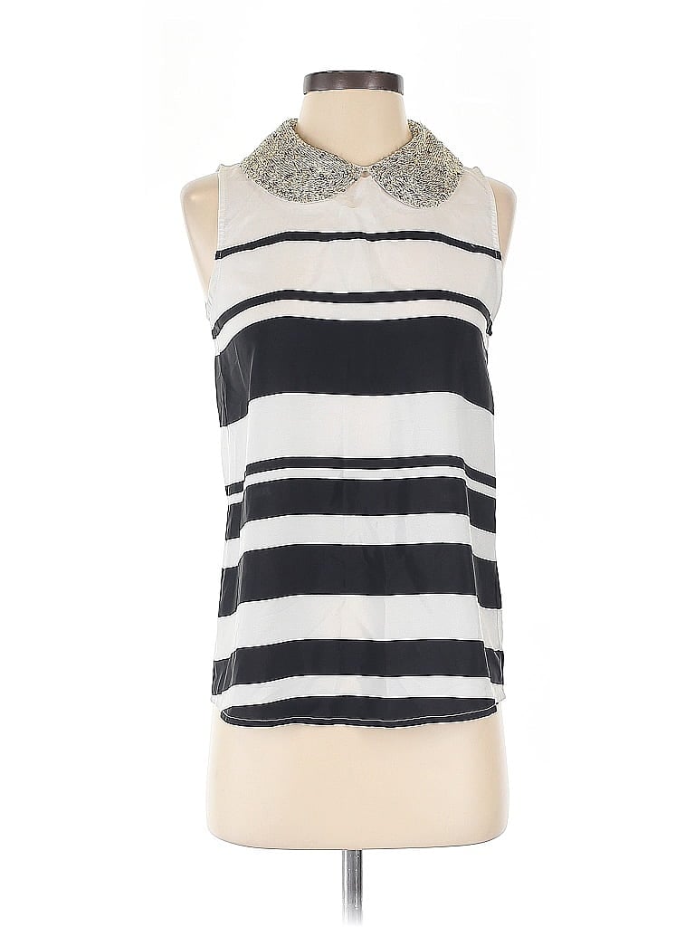 Pre-owned Maeve Sleeveless Blouse In Silver