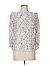 Ann Taylor LOFT Outlet 100% Rayon Silver 3/4 Sleeve Blouse Size M - photo 1