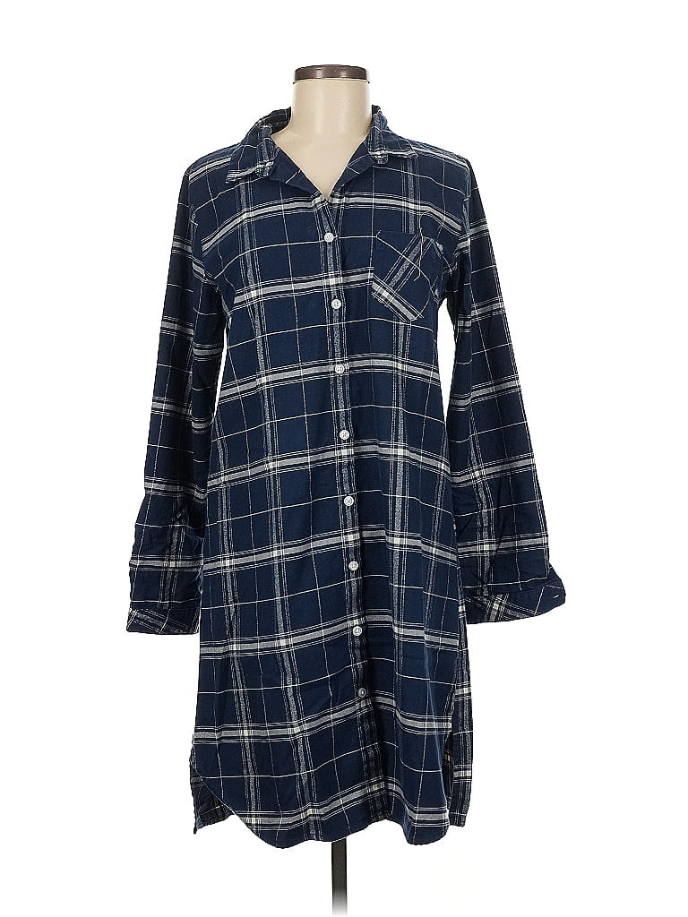 Robe Garnet Hill 100% Lin – Micro Rayures, Taille 14, Style Lagenlook, Boho