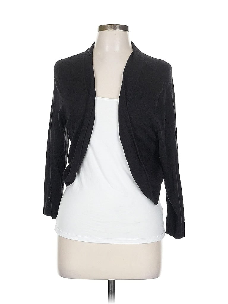 Pre-owned Christopher & Banks Cardigan Sweater In Black