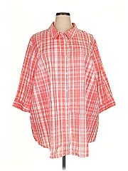 Woman Within 3/4 Sleeve Button Down Shirt