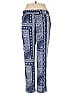 Olivaceous 100% Polyester Paisley Blue Casual Pants Size L - photo 2