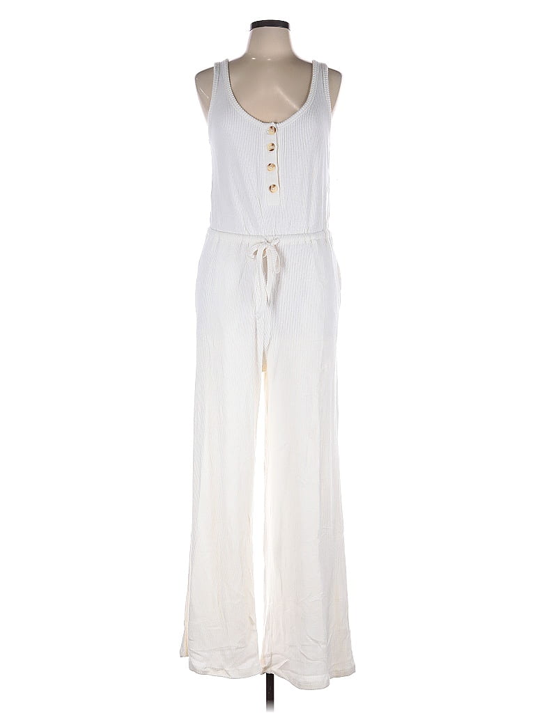 L Space Solid Ivory Jumpsuit Size L - photo 1