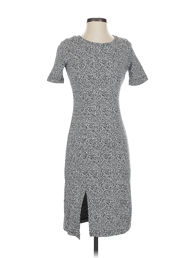 Pre-owned Ann Taylor Loft Casual Dress In Gray