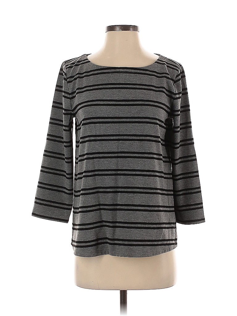 Pre-owned Ann Taylor Loft 3/4 Sleeve T-shirt In Gray