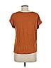Lou & Grey for LOFT 100% Linen Brown Short Sleeve Top Size M - photo 2