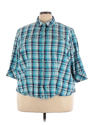 Riders by Lee 3/4 Sleeve Button-Down Shirt (view 1)