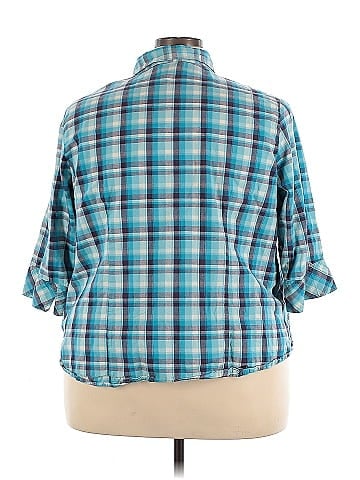 Riders by Lee 3/4 Sleeve Button-Down Shirt (view 2)