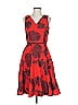 Tahari by ASL 100% Polyester Hearts Red Cocktail Dress Size 12 (estimated) - photo 1
