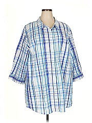 Woman Within 3/4 Sleeve Button Down Shirt