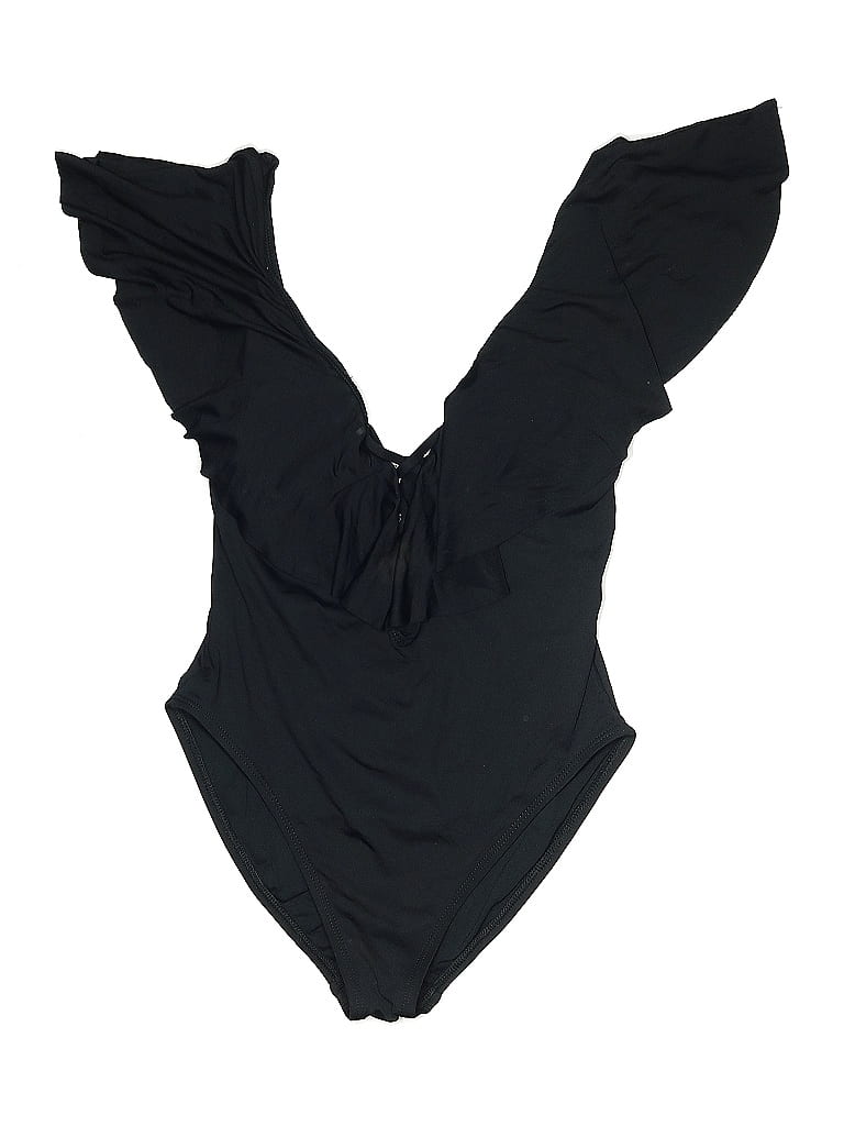 La Blanca Solid Black One Piece Swimsuit Size 6 - photo 1
