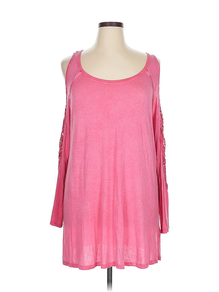 Terra & Sky Pink 3/4 Sleeve T-Shirt Size 0X - photo 1