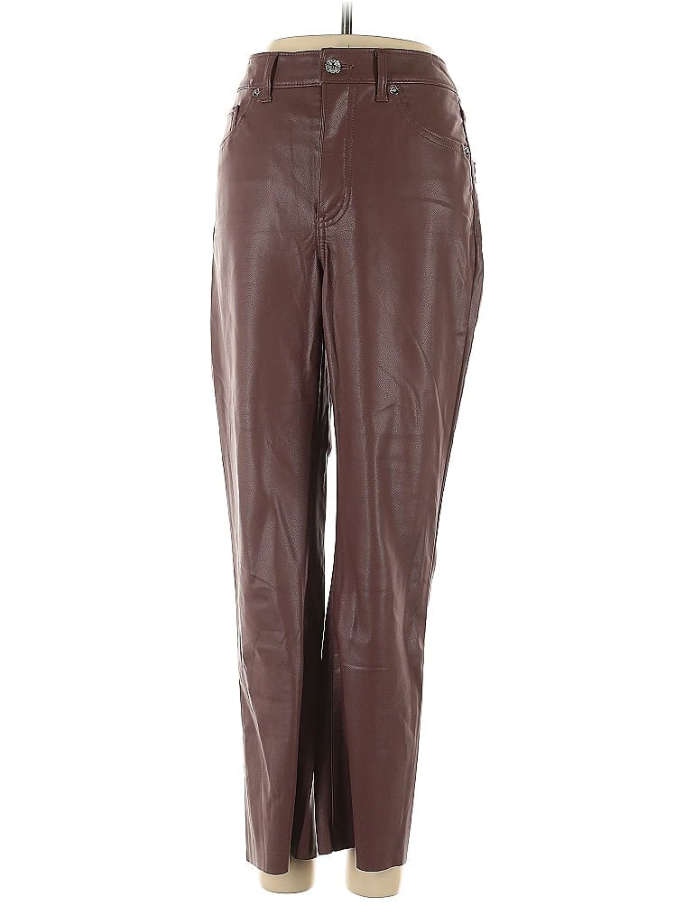 Pre-owned Express Faux Leather Pants In Brown