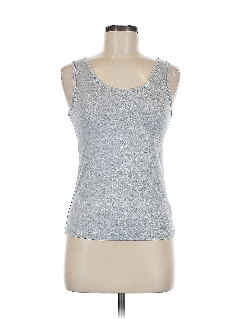 Pre-owned Assorted Brands Tank Top Silver Strapless Neckline Tops