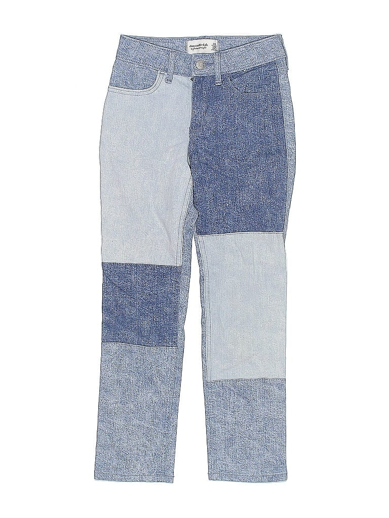Abercrombie Color Block Blue Jeans Size 7 - photo 1