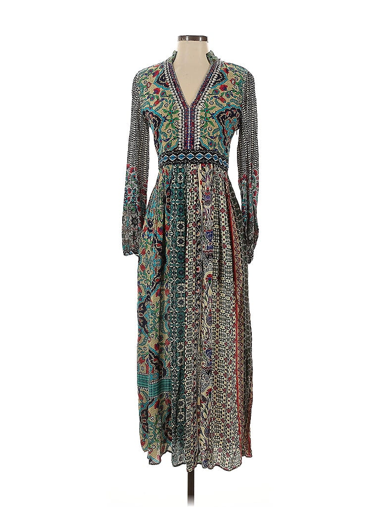 Bhanuni by Jyoti Paisley Green Casual Dress Size 2 - photo 1