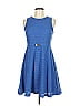Jennifer Lopez Solid Blue Casual Dress Size 8 - photo 1