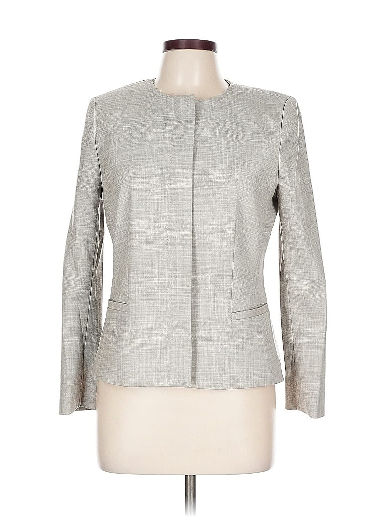Pre-owned Ann Taylor Blazer Jacket In Gray