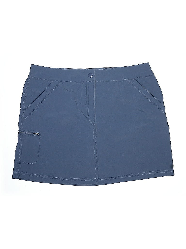 Solid Blue Skort