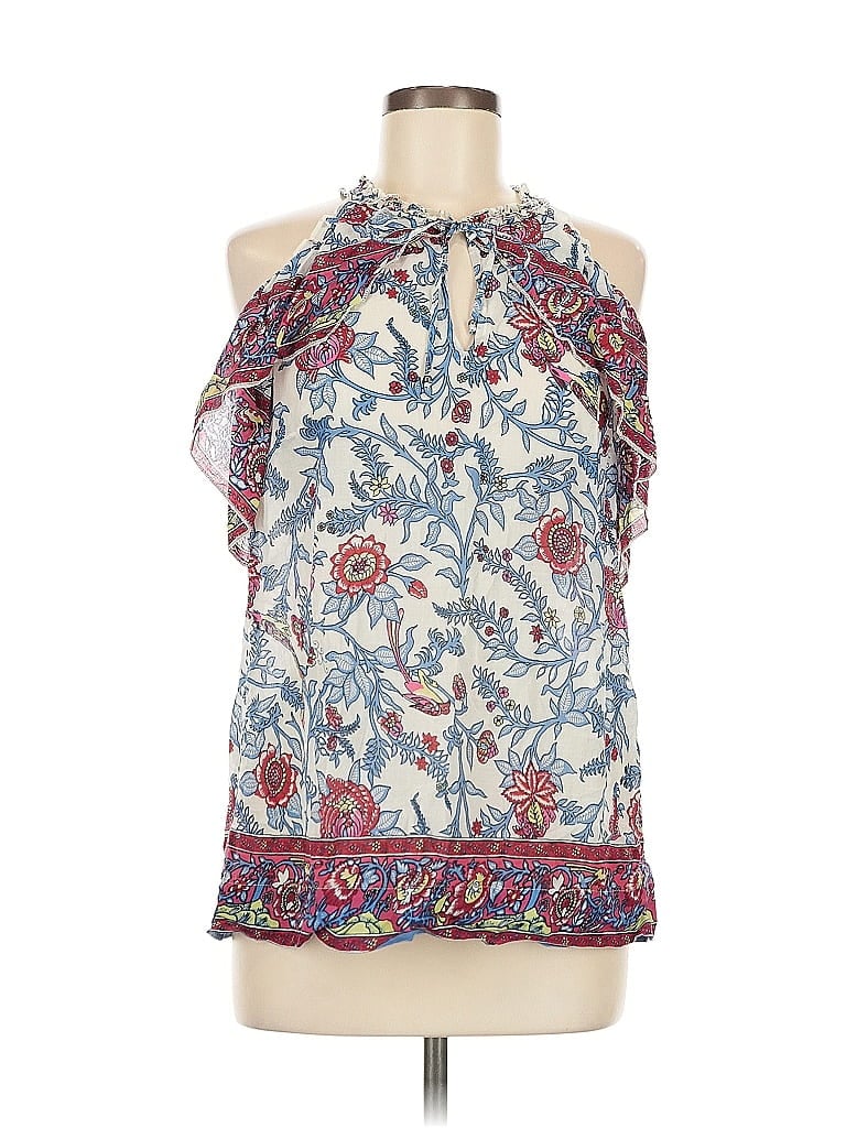 Pre-owned Point Sur Sleeveless Blouse In Blue