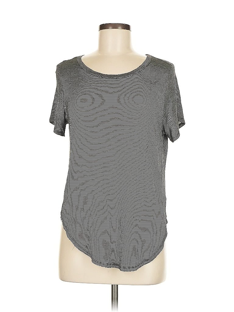 Pre-owned Halogen Short Sleeve T-shirt In Gray