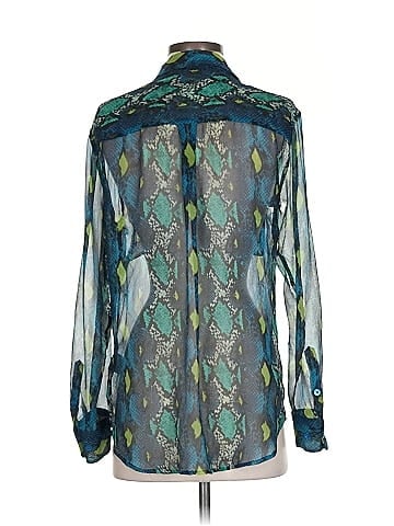 Equipment Long Sleeve Silk Top (view 2)