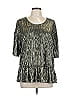 Eri + Ali Silver 3/4 Sleeve Blouse Size L - photo 1