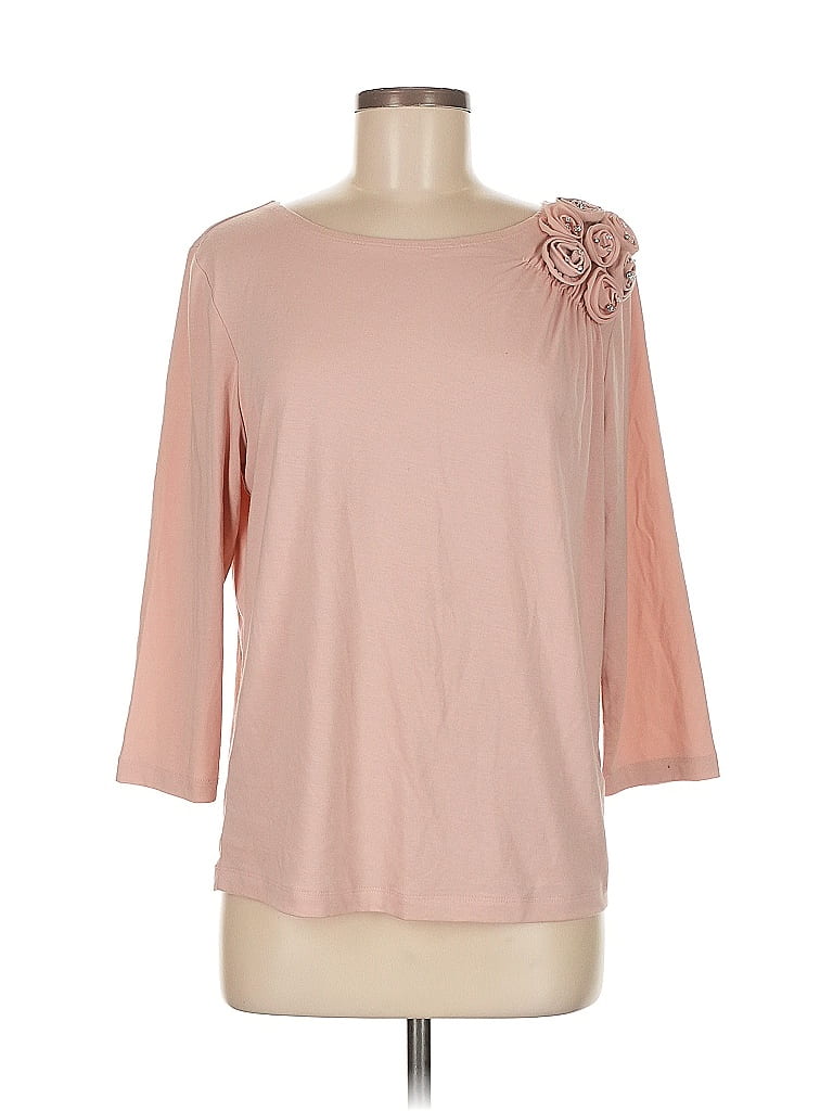Ruby Rd. Pink 3/4 Sleeve T-Shirt Size M - photo 1