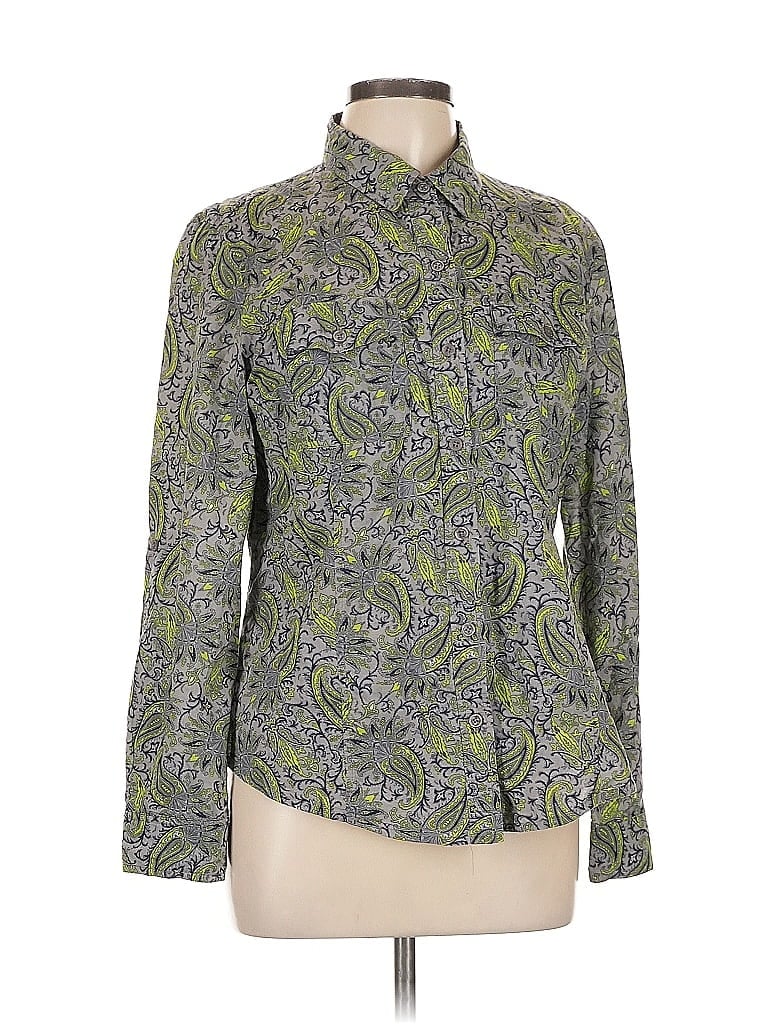 Pre-owned Michael Michael Kors Long Sleeve Button Down Shirt In Green