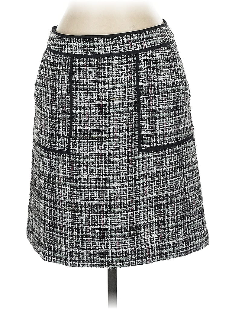 Ann Taylor LOFT Outlet 100% Polyester Tweed Gray Formal Skirt Size 2 - photo 1