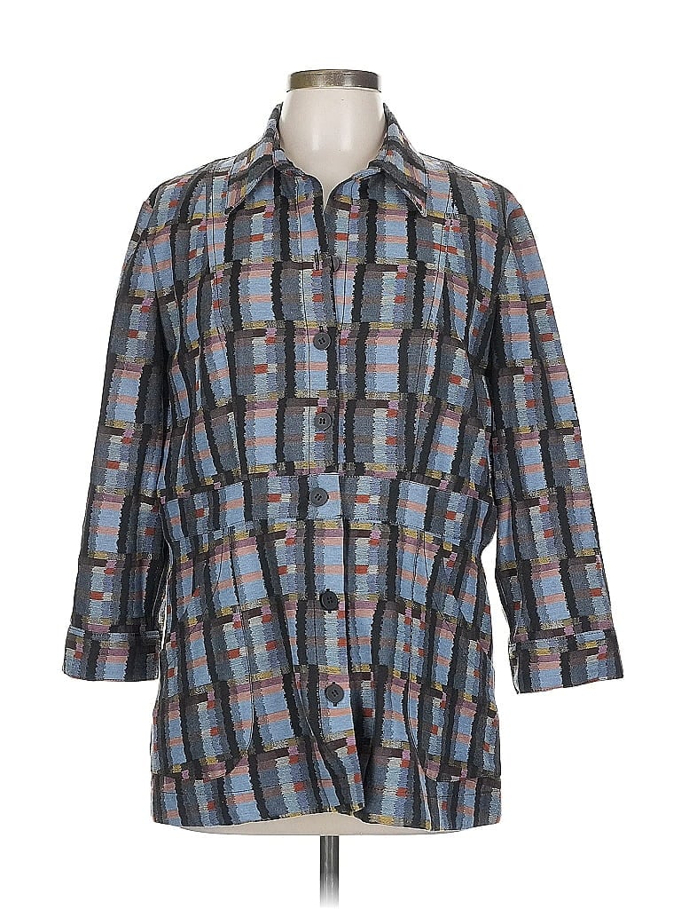 Pre-owned Assorted Brands 3/4 Sleeve Blouse In Gray