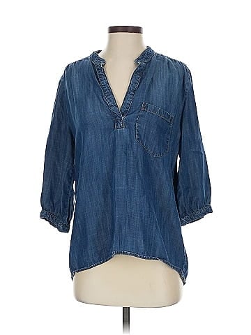Elevenses 3/4 Sleeve Button-Down Shirt (view 1)