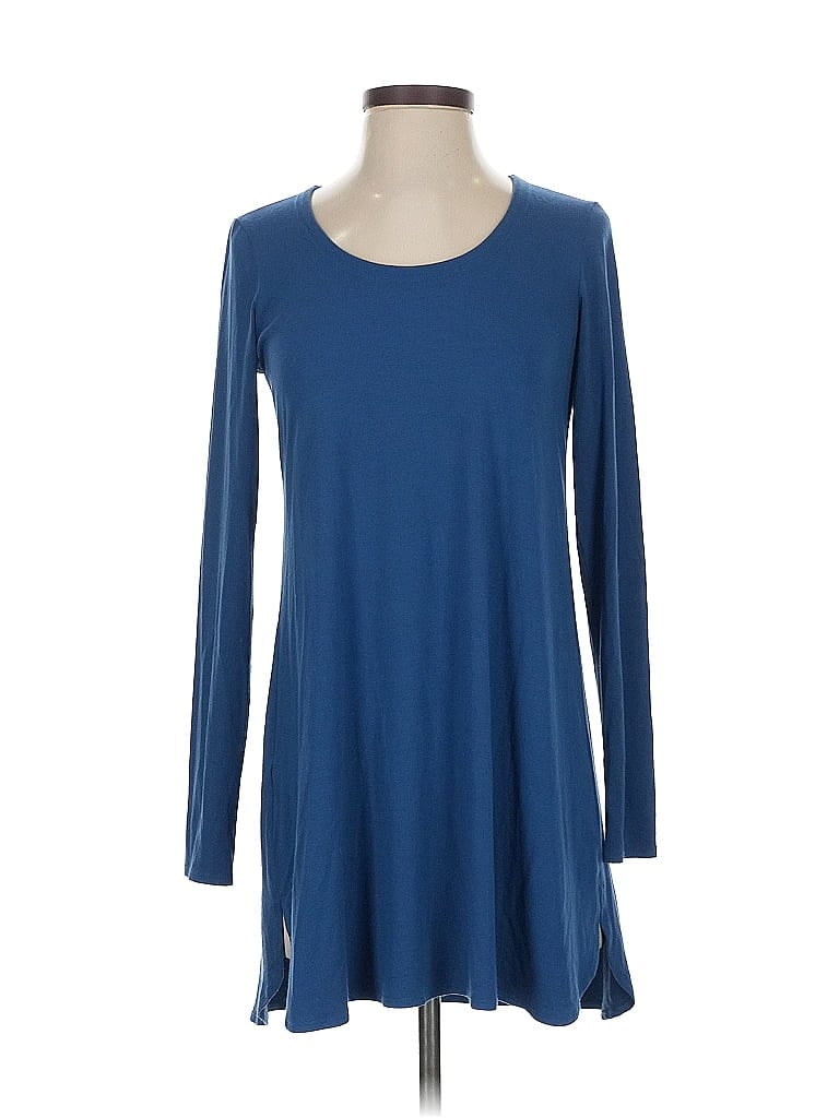 Pre-owned Eileen Fisher 3/4 Sleeve T-shirt In Blue