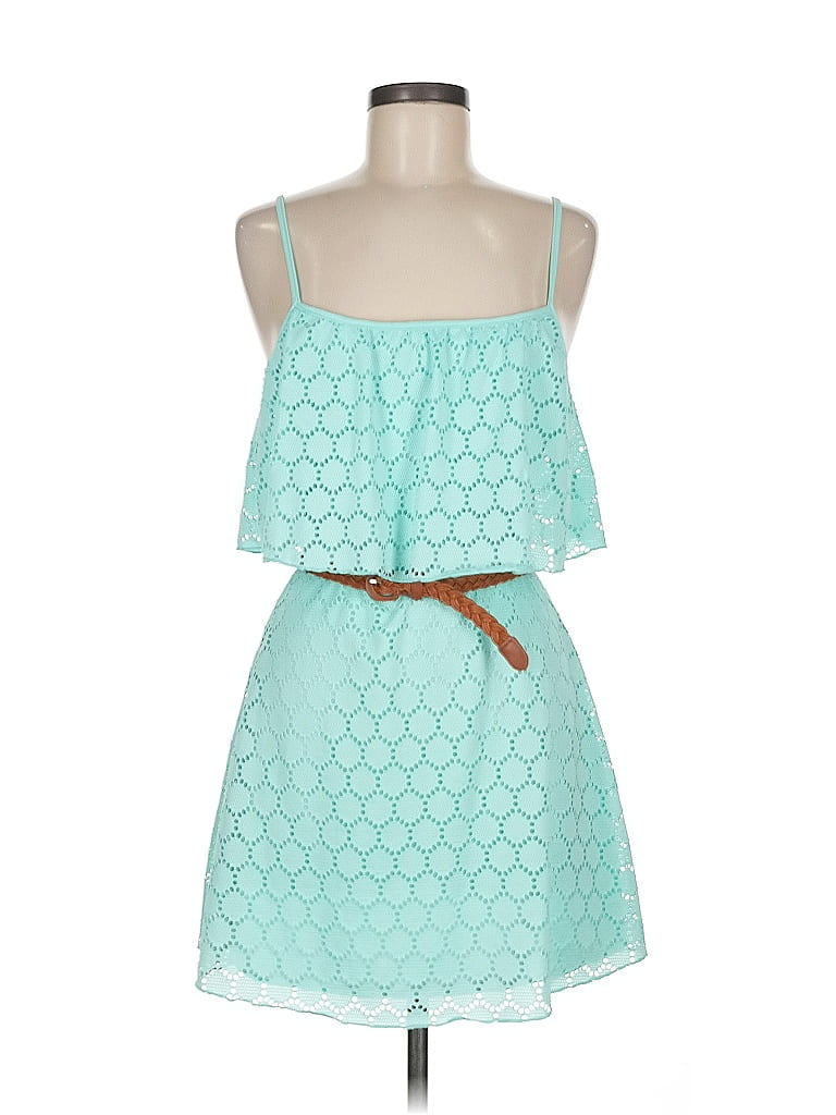 No Boundaries Teal Casual Dress Size 7 - photo 1