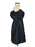 ML Monique Lhuillier 100% Polyester Metallic Blue Cocktail Dress Size 4 - photo 3