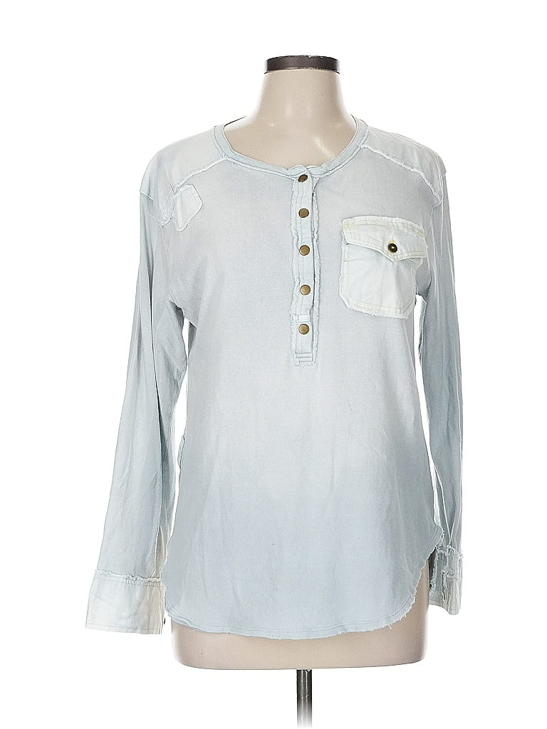 Pre-owned We The Free Long Sleeve Blouse In Silver