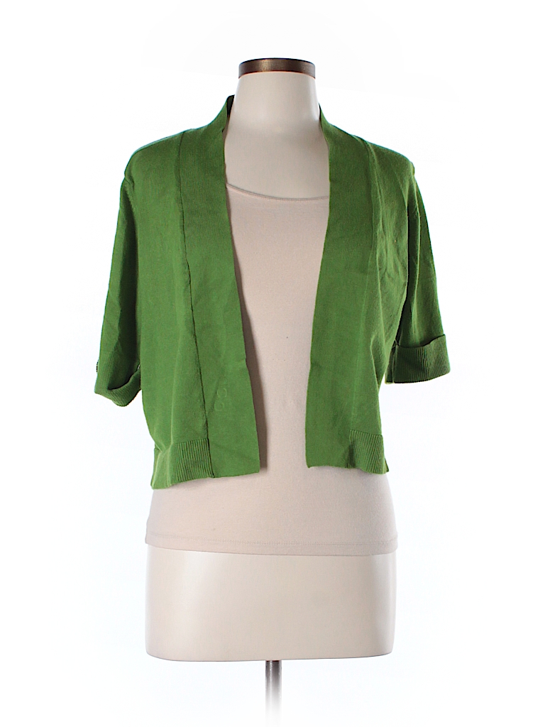 Verve Ami Solid Green Cardigan Size L - 81% off | thredUP