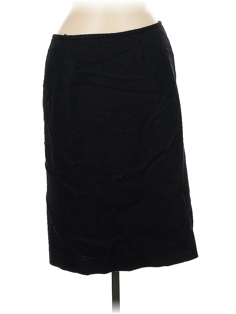 Pre-owned Tahari Wool Skirt In Black