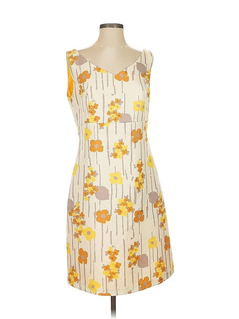 Pre-owned Julie Brown Casual Dress In Yellow