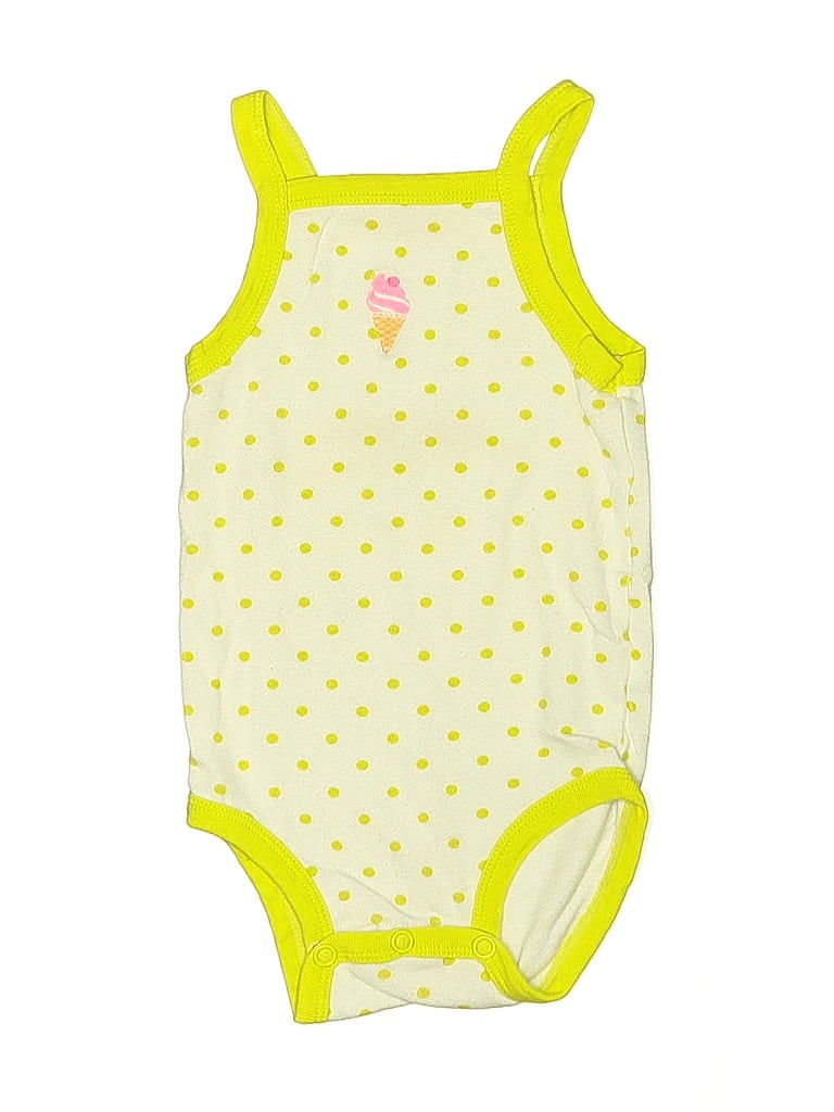 Carter's Polka Dots Yellow Short Sleeve Onesie 9-12 MO / 12 MO - photo 1