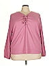Torrid Pink Long Sleeve Blouse Size (3) - photo 1