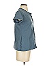 Pink & Pepper 100% Cotton Blue Short Sleeve Henley Size S - photo 3