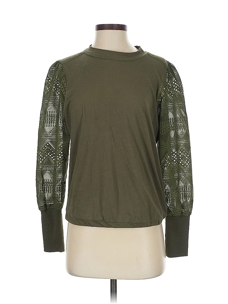Tiny 100% Cotton Green Long Sleeve Top Size S - photo 1