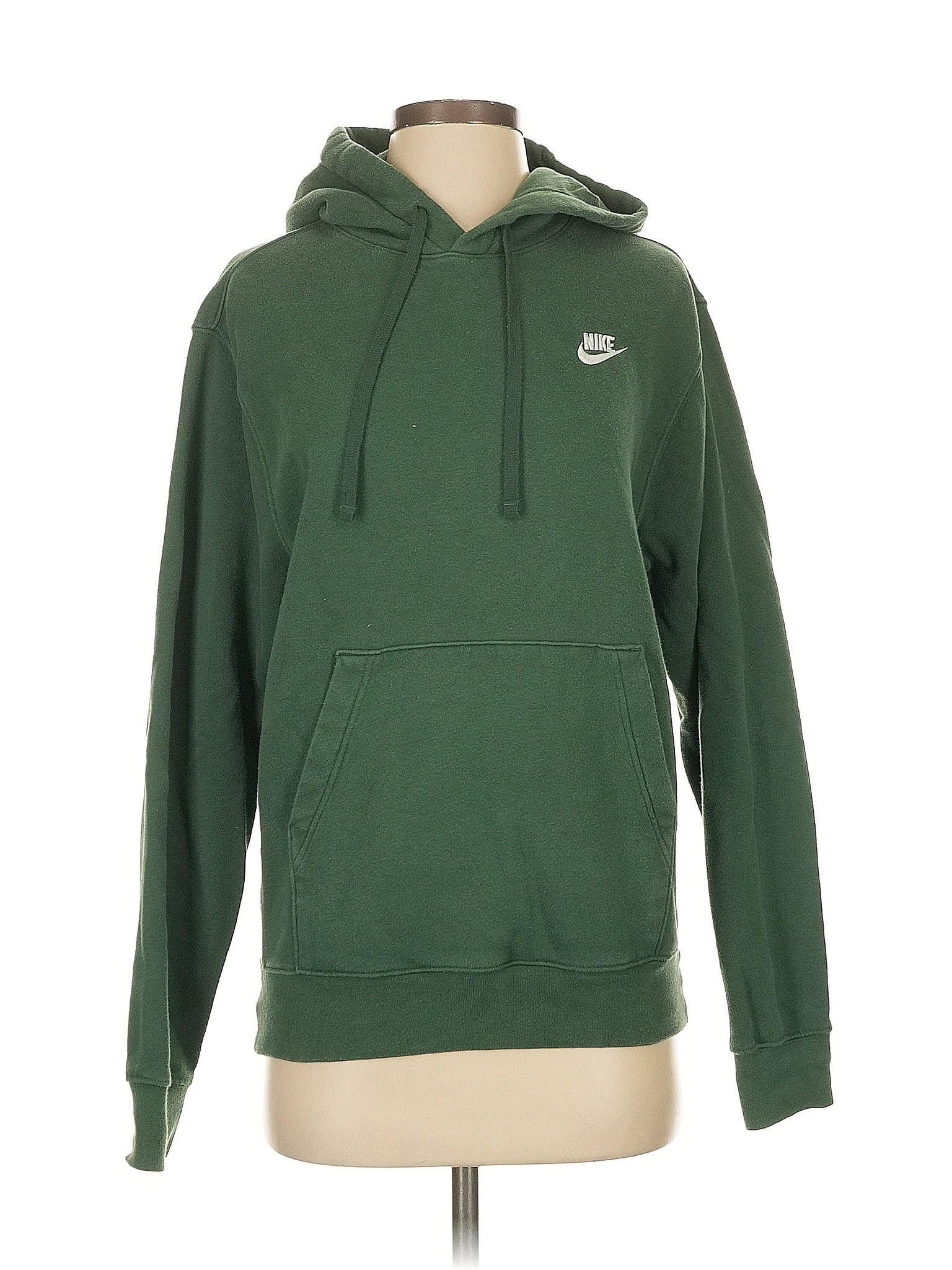 Nike 100% Cotton Green Pullover Hoodie Size XS